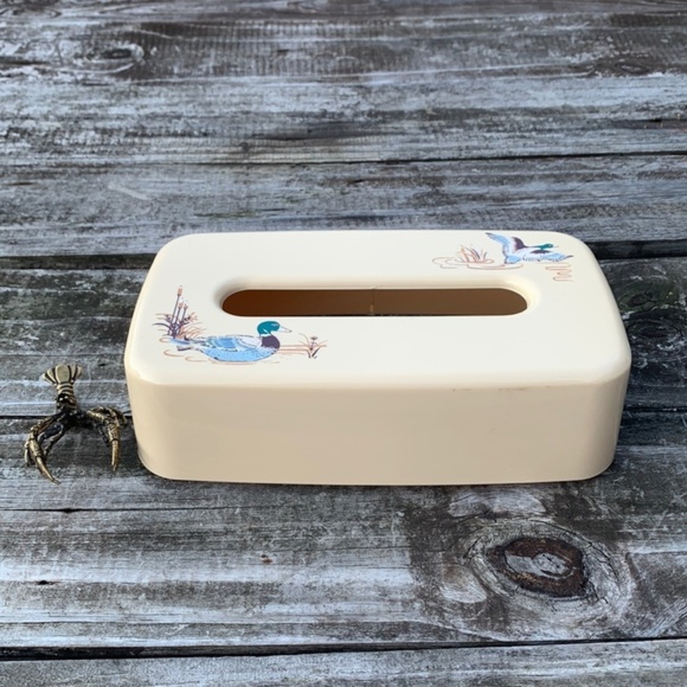 **SOLD**Vintage Mallard Duck Tissue Box Cover